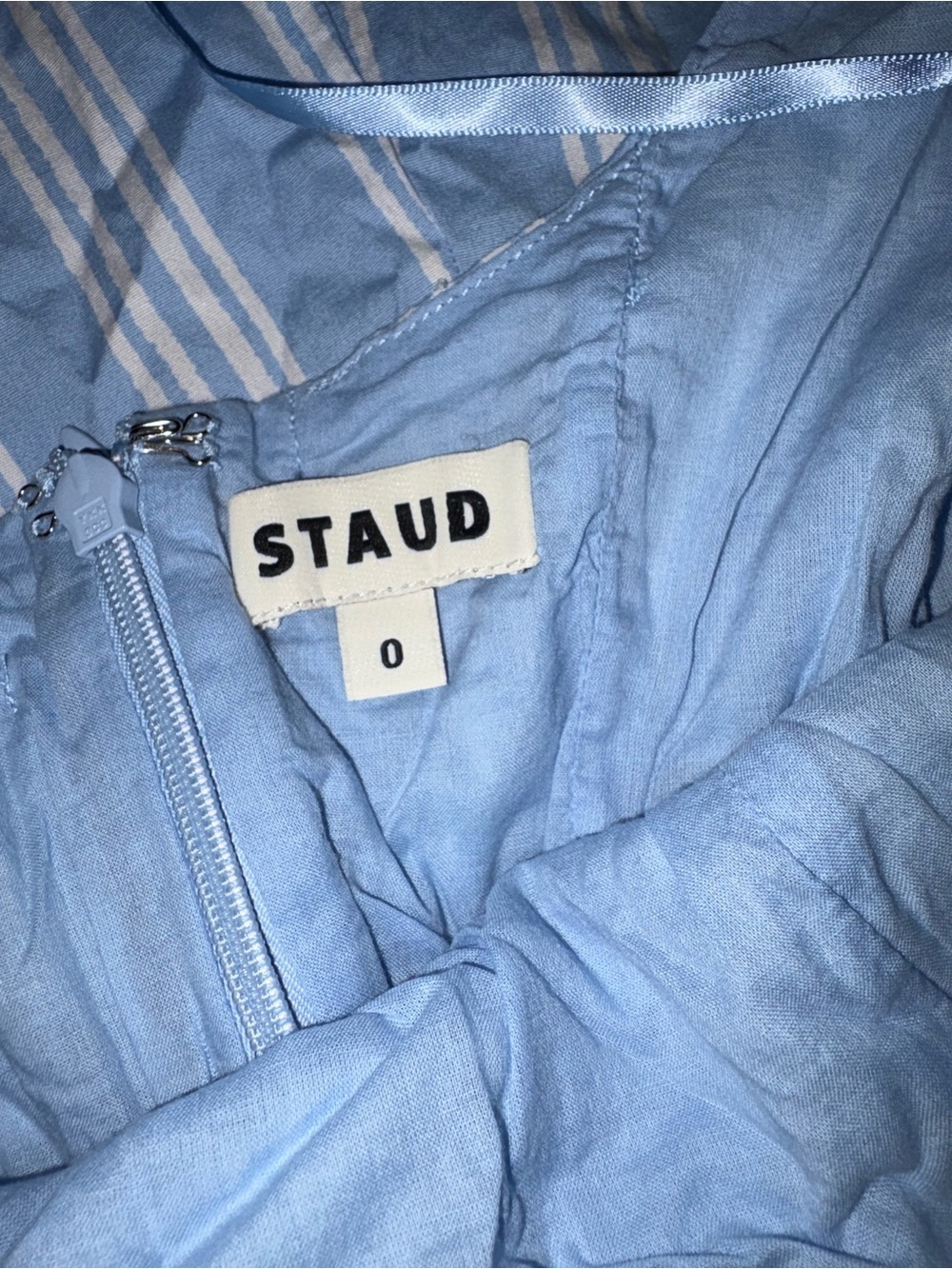STAUD Light Blue Striped Linen Maxi - Picture 3 of 3